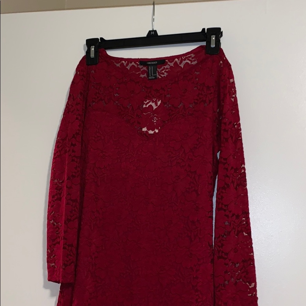 Burgundy Lace dress